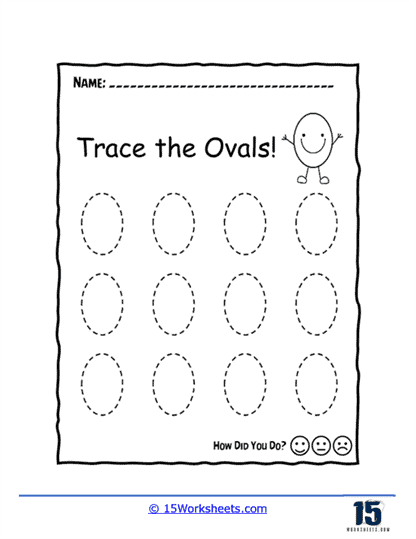 Trace Our Oval Worksheet