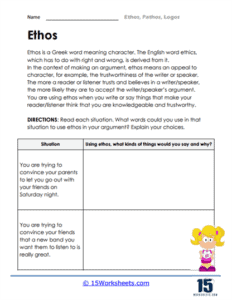 Ethos, Pathos, Logos Worksheets - 15 Worksheets.com