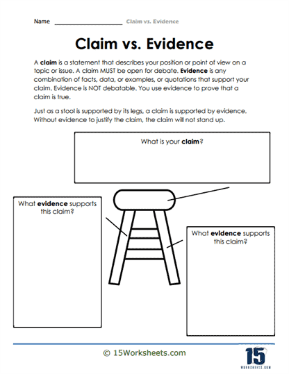 Claim vs. Evidence Worksheets