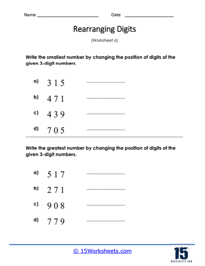 Changing Positions Worksheet