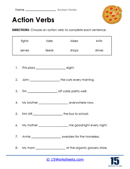 Choose the Action Verb