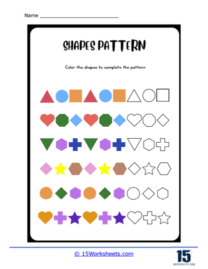 Shape Patterns Worksheet