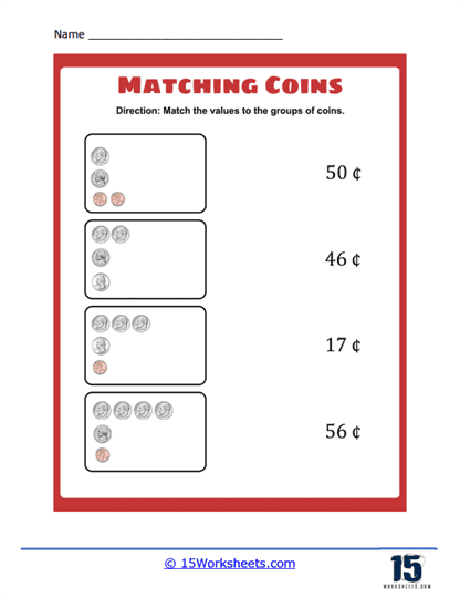 Coin Sets Worksheet