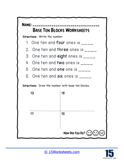 Place Value Creations Worksheet