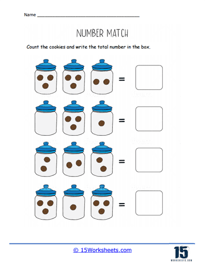 Cookie Jar Count-Up Worksheet