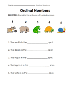 Ordinal Numbers Worksheets - 15 Worksheets.com