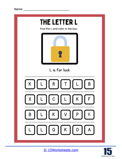 The Locked Letter Worksheet