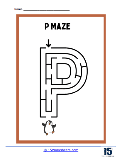 P Maze Worksheet
