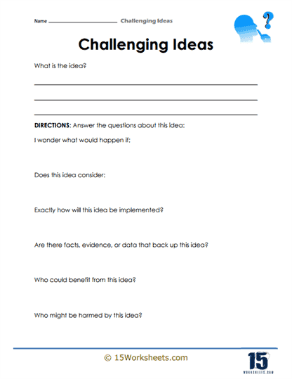 About the Idea Worksheet
