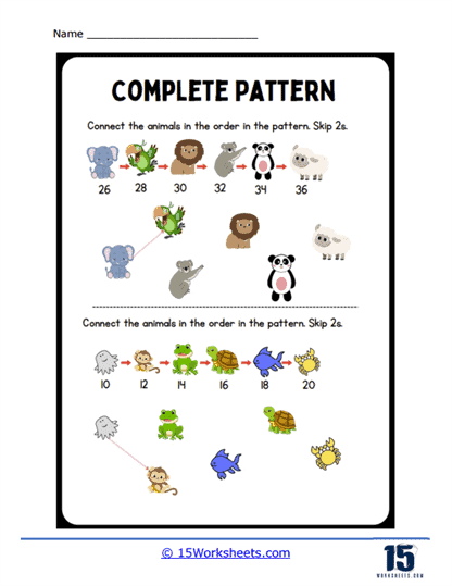 Character Patterns Worksheet