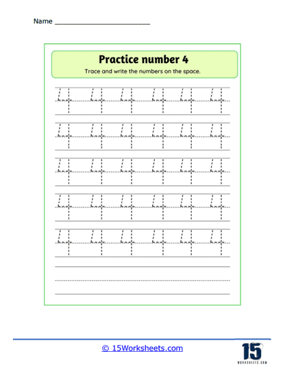 Number Practice Worksheet