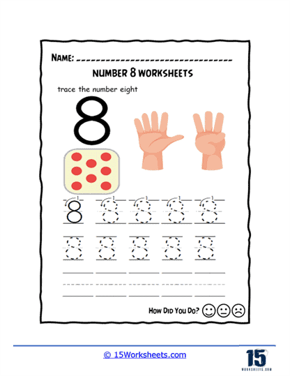 Eight on the Fingers Worksheet