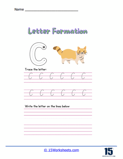 C is For Cat Worksheet