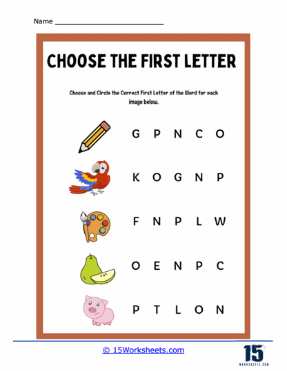 Guess What Letter Worksheet