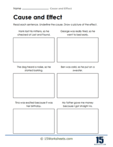 Cause and Effect Worksheets | Consequences & Triggers - 15 Worksheets.com