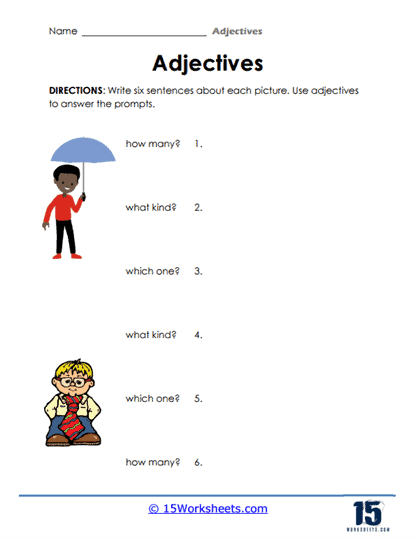 Use Adjectives in Sentences