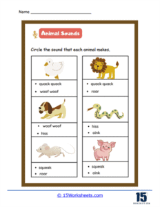 Animal Sounds Worksheets - 15 Worksheets.com