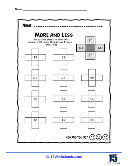 More or Less Puzzle Worksheet