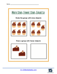 More Than Worksheets | Greater Value Comparison - 15 Worksheets.com