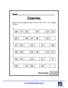 Counting Backwards Worksheets - 15 Worksheets.com