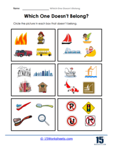 Doesn't Belong Worksheets - 15 Worksheets