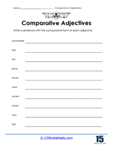 Comparative Adjectives Worksheets - 15 Worksheets.com