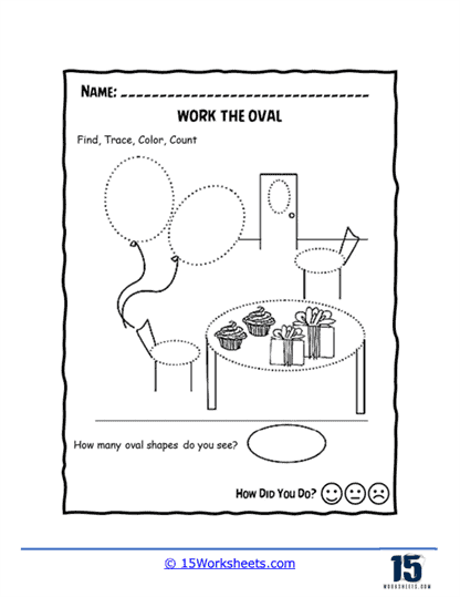 Oval in the Room Worksheet