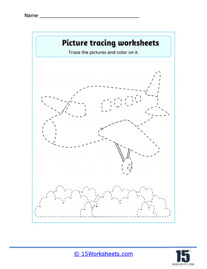 Airplane Outlines Worksheet