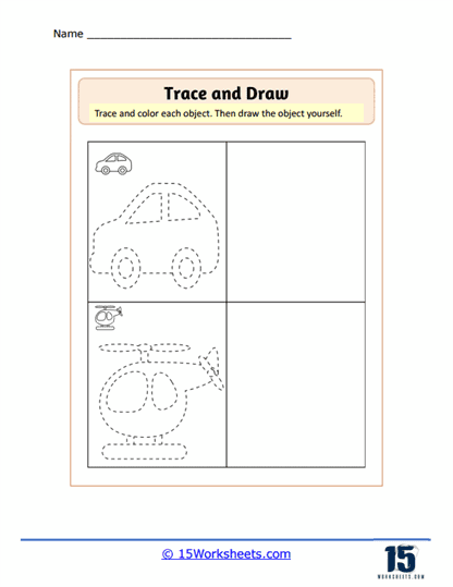 Cars and Copters Worksheet