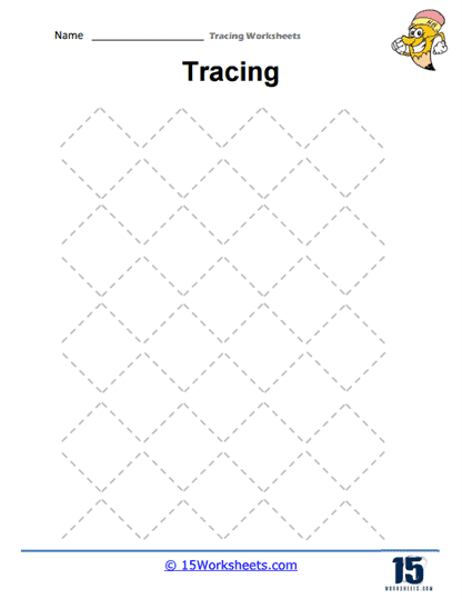 Diamond Tracing Worksheet