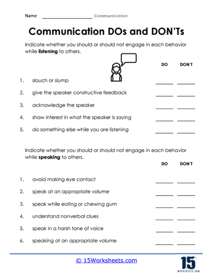 Communication Dos and Don'ts
