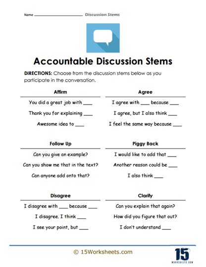 Discussion Stems #1