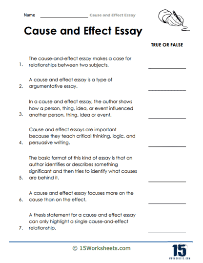 Cause and Effect Essay #1