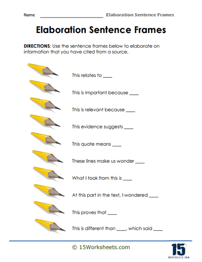 Elaboration Sentences #1