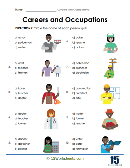 Careers and Occupations Worksheets