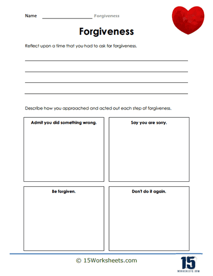 Forgiveness Worksheets 15 Worksheets com