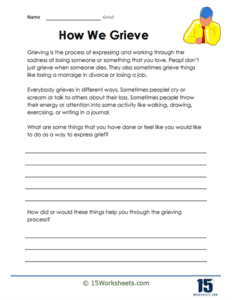 Grief Worksheets 15 Worksheets com Grief Worksheets 15 Worksheets com