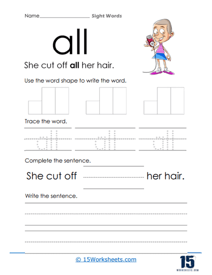 All Hairs Worksheet