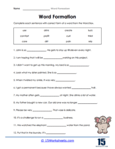 word formation assignment