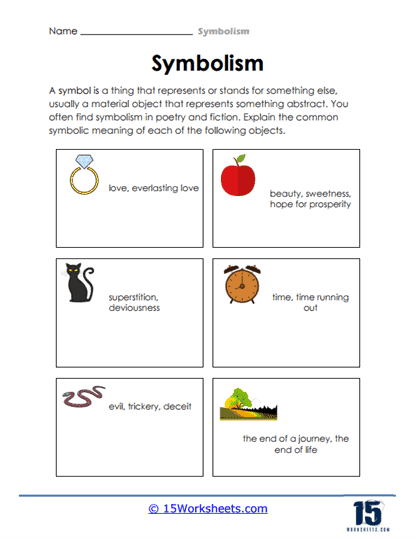 Symbolic Meanings Worksheet