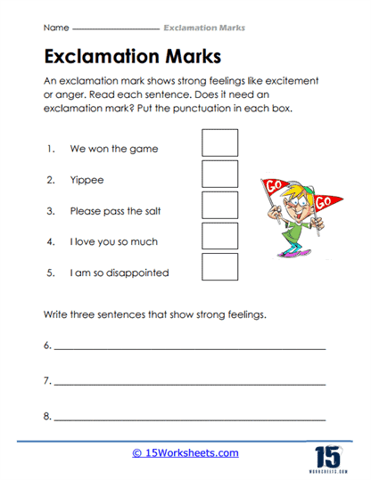 Exclamation Worksheets