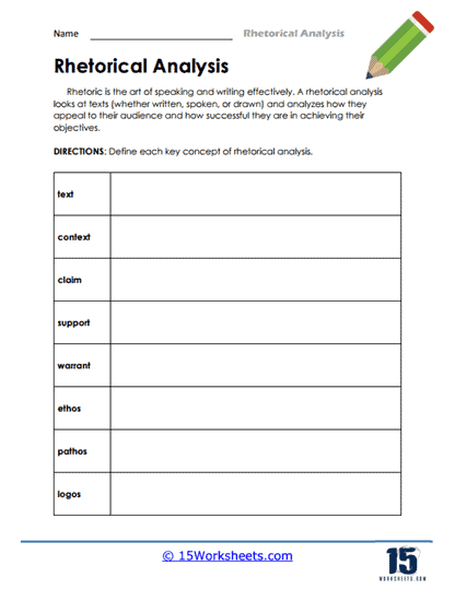 rhetorical analysis speech worksheet pdf