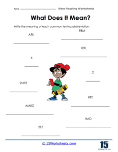 Note Reading Worksheets - 15 Worksheets.com