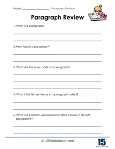 Paragraph Review Worksheets - 15 Worksheets.com