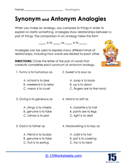 Synonym and Antonym Analogies