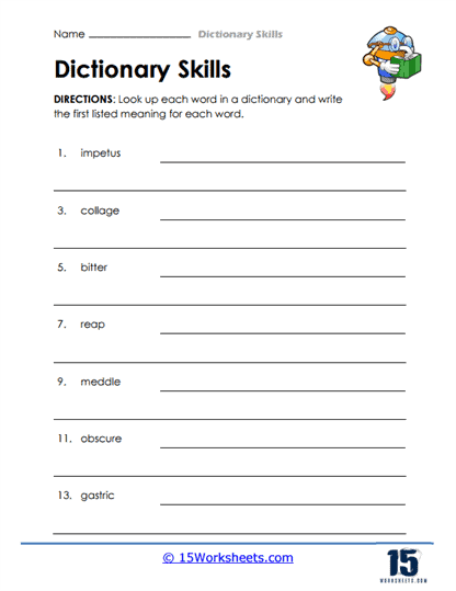Dictionary Skills #10