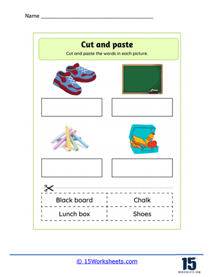 Cut and Paste Class Objects Worksheet