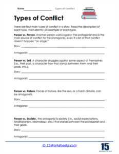 Types of Conflict Worksheets Drama Drivers 15 Worksheets com