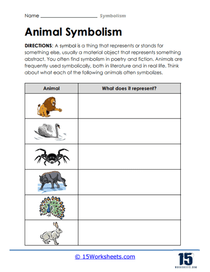 Animal Meaning Worksheet
