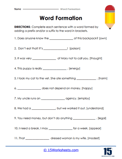 Word Formation interactive and downloadable worksheet. You can do